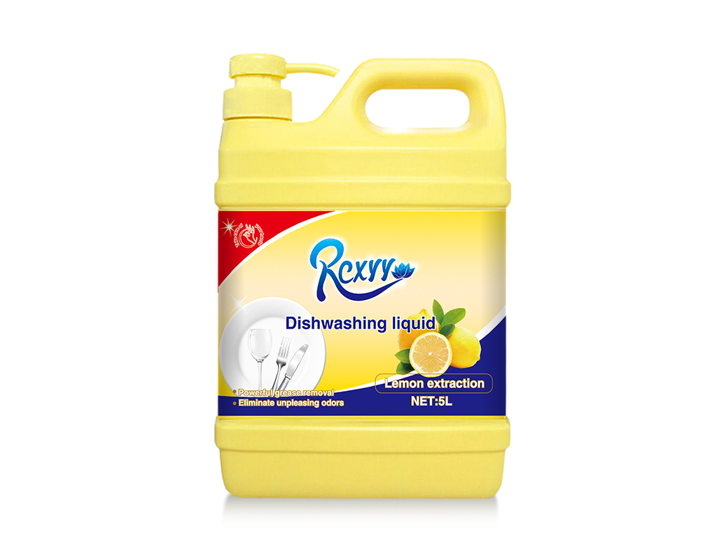 Dish Wash Soap Liquid 5L Food Grade Lemon Scent Sparkling Clean Formula for Kitchen Tableware Washing Factory OEM Wholesale