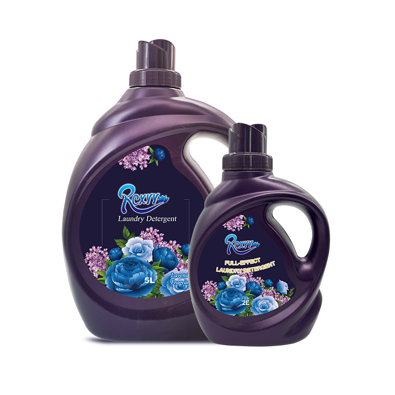 Liquid Laundry Detergent 2L 5L Lavender Fragrance All Round Stain Removal for Daily Household Laundry OEM Factory Wholesale